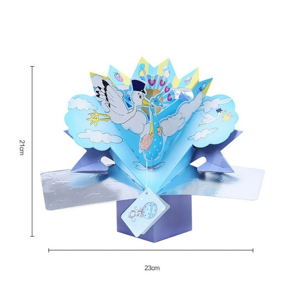 Fantastic Flower 3D Pop UP Greeting Cards Handmade Gift Nature Love with Bunch of Roses Happy Birthday with Flowers