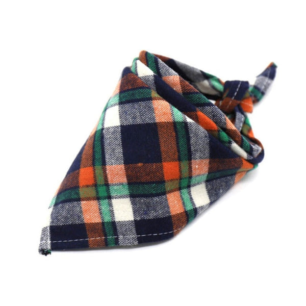 Pet Dog Cat Neck Scarf Adjustable Dog Bandana Tie Bowtie Cotton Plaid Cleaning Towel For Dog Cat Cats Grooming Accessories