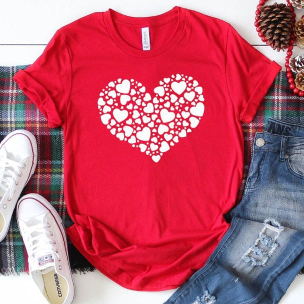 Valentines Shirt Graphic Tees Women XOXO T Shir Valentines Tshirt Valentines Day Gift Love Shirt Short Sleeve Tops Cotton Tee