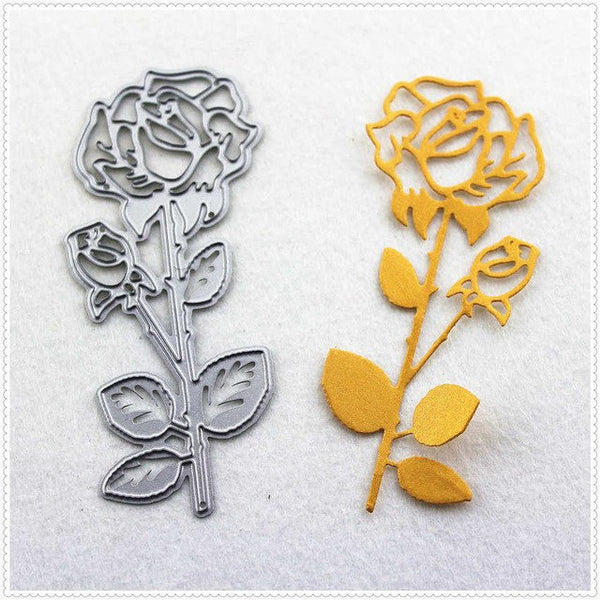 PANFELOU Metal craft The Shy rose paper die cutting dies for Scrapbooking/DIY Valentine's day wedding New year cards