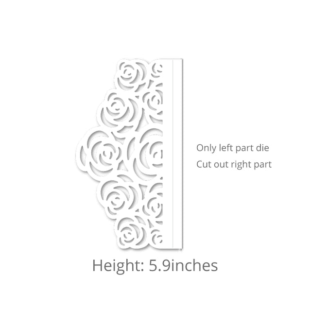 Rose Border Dies New Cutting Die Scrapbooking Craft Metal Die Cut for DIY Paper Cards Making Valentine's Day Wedding Decorative