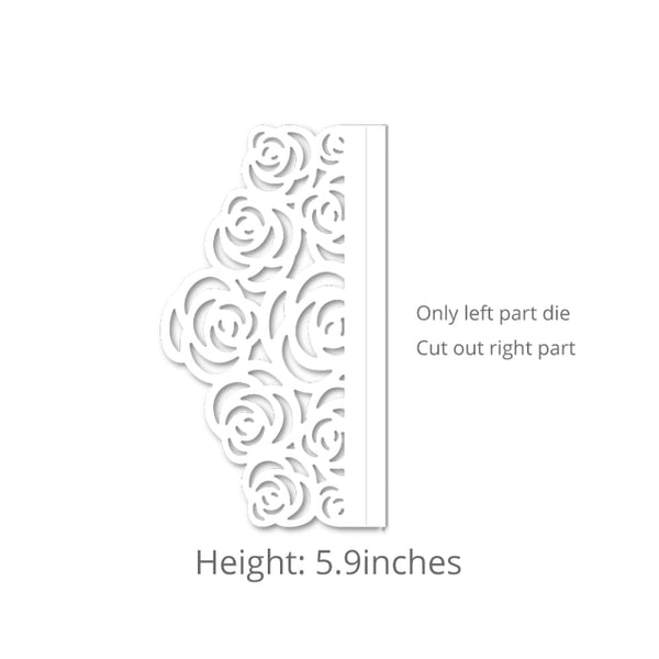 Rose Border Dies New Cutting Die Scrapbooking Craft Metal Die Cut for DIY Paper Cards Making Valentine's Day Wedding Decorative