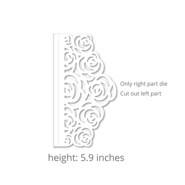 Rose Border Dies New Cutting Die Scrapbooking Craft Metal Die Cut for DIY Paper Cards Making Valentine's Day Wedding Decorative