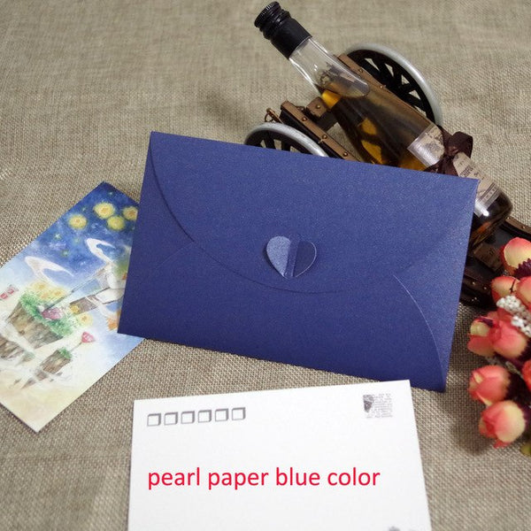 50pcs 6.8x4.3"/17.5x11cm Heart Clasp Style 250gsm Kraft /pearl Paper Envelopes For Wedding Party Invitation Postcard Photo Book