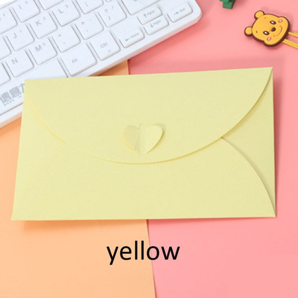 50pcs 6.8x4.3"/17.5x11cm Heart Clasp Style 250gsm Kraft /pearl Paper Envelopes For Wedding Party Invitation Postcard Photo Book