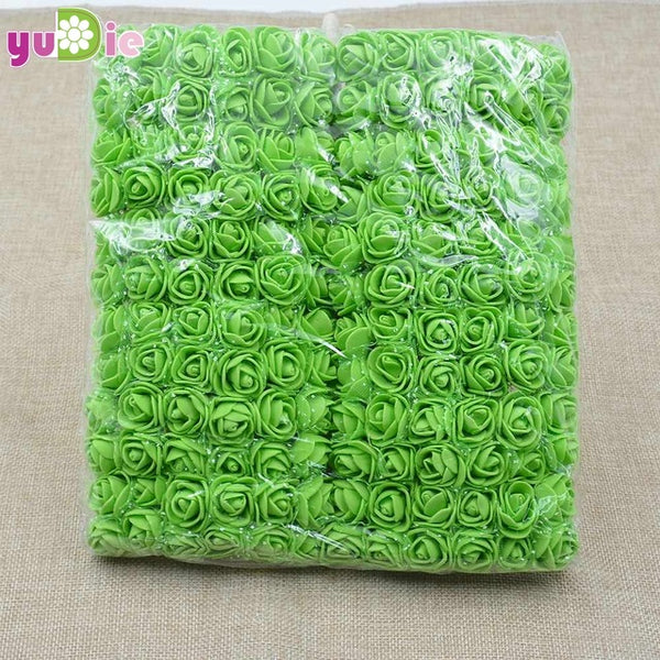 Sale!!! (144pcs/lot) 2cm head Multicolor PE Rose Foam Mini Flower Bouquet Solid Color/Scrapbooking Artificial foam Rose Flowers