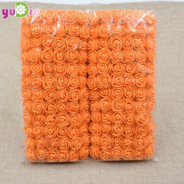 Sale!!! (144pcs/lot) 2cm head Multicolor PE Rose Foam Mini Flower Bouquet Solid Color/Scrapbooking Artificial foam Rose Flowers
