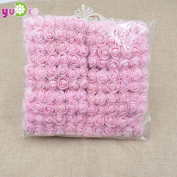 Sale!!! (144pcs/lot) 2cm head Multicolor PE Rose Foam Mini Flower Bouquet Solid Color/Scrapbooking Artificial foam Rose Flowers