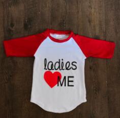 AICTON 2018 Children valentine day icing raglan shirts ladies love me ruffle raglan t shirts customized desiggn  t shirts for un