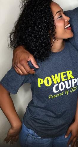 2018 Valentines 's Day Gift Sweet Couple T Shirt Summer Women POWER COUPLE Short Sleeve T Shirts Funny Letter Tee Tops Lover Tee