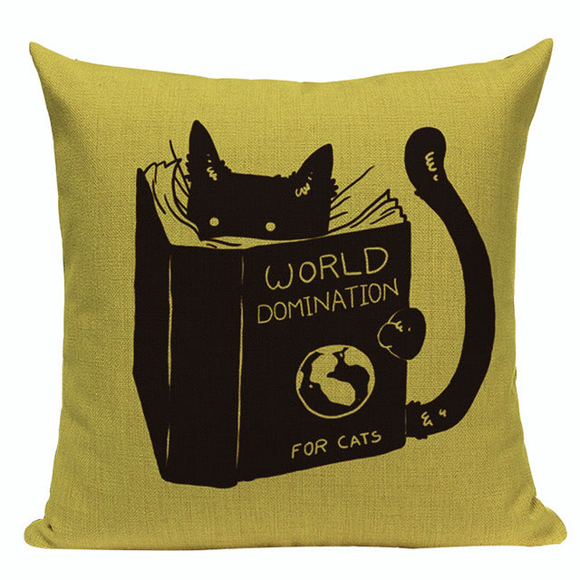 Fashion cushion cover Cute Animal Cat pillow case cojins/almofadas 45Cmx45Cm Square Valentine Day Gift Handmade 3D Throw Pillows