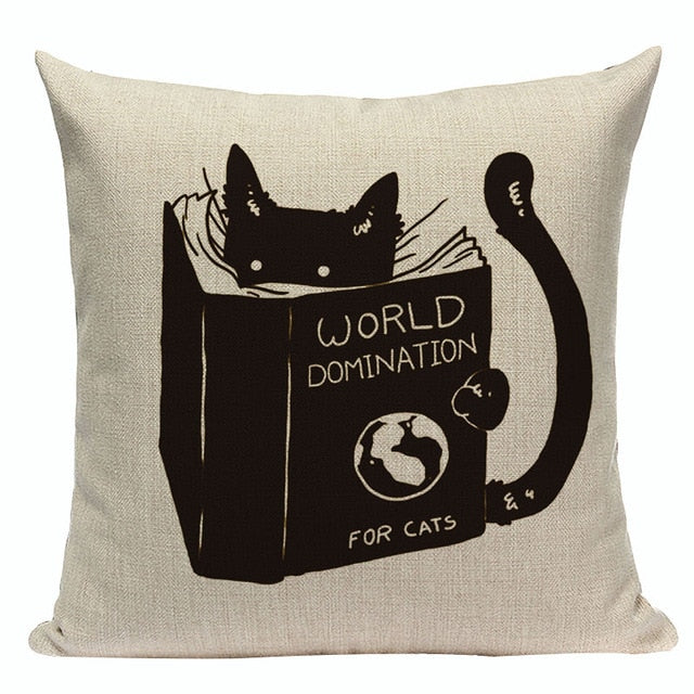 Fashion cushion cover Cute Animal Cat pillow case cojins/almofadas 45Cmx45Cm Square Valentine Day Gift Handmade 3D Throw Pillows