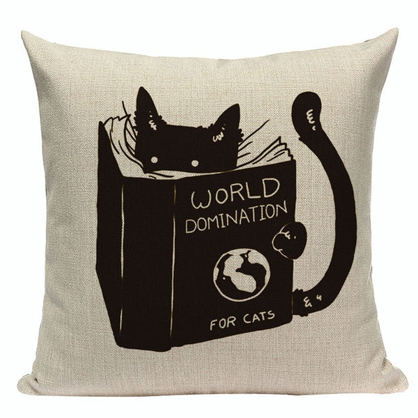 Fashion cushion cover Cute Animal Cat pillow case cojins/almofadas 45Cmx45Cm Square Valentine Day Gift Handmade 3D Throw Pillows
