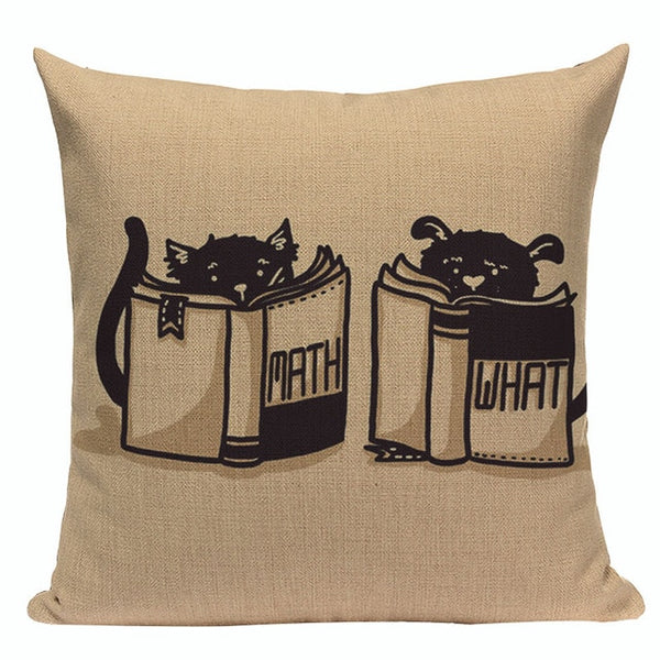 Fashion cushion cover Cute Animal Cat pillow case cojins/almofadas 45Cmx45Cm Square Valentine Day Gift Handmade 3D Throw Pillows