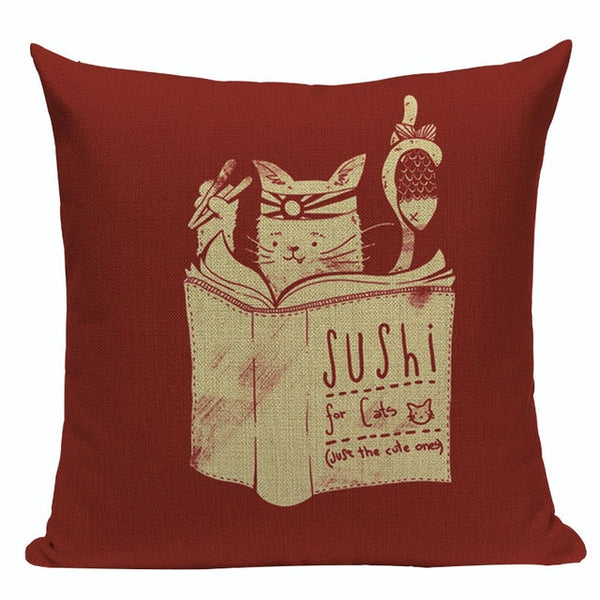 Fashion cushion cover Cute Animal Cat pillow case cojins/almofadas 45Cmx45Cm Square Valentine Day Gift Handmade 3D Throw Pillows