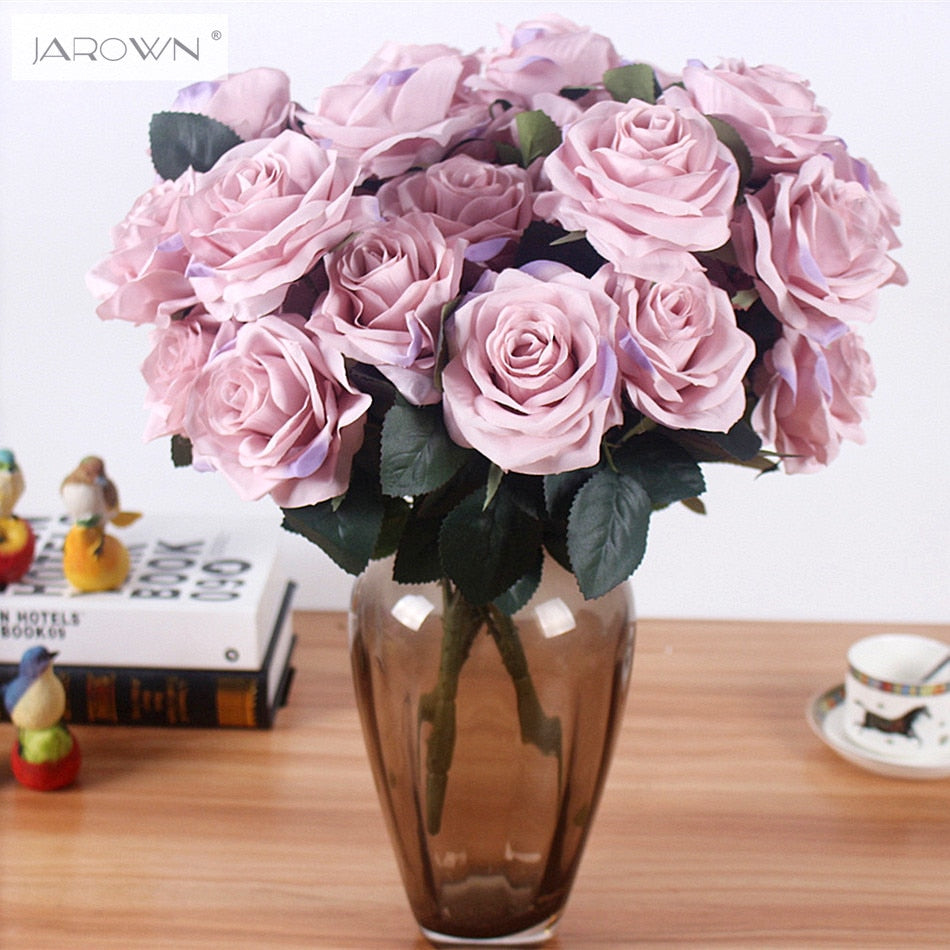 Artificial silk 1 Bunch French Rose Floral Bouquet Fake Flower Arrange Table Daisy Wedding Flowers Decor Party accessory Flores