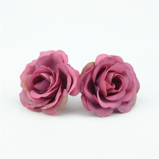 10pcs 3cm Mini Rose Cloth Artificial Flower For Wedding Party Home Room Decoration Marriage Shoes Hats Accessories Silk Flower
