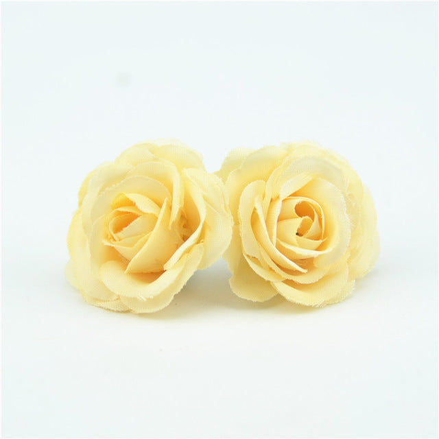 10pcs 3cm Mini Rose Cloth Artificial Flower For Wedding Party Home Room Decoration Marriage Shoes Hats Accessories Silk Flower