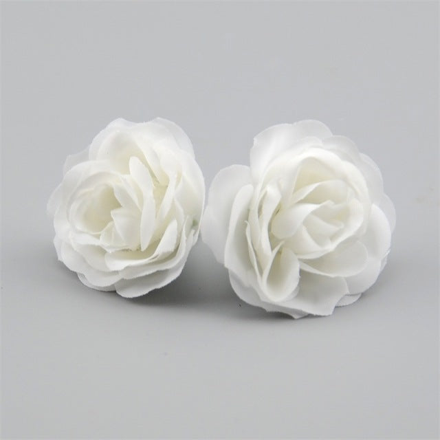 10pcs 3cm Mini Rose Cloth Artificial Flower For Wedding Party Home Room Decoration Marriage Shoes Hats Accessories Silk Flower
