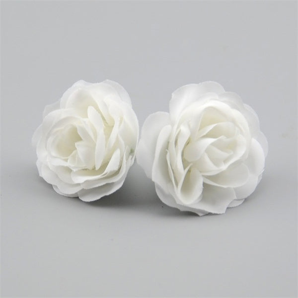 10pcs 3cm Mini Rose Cloth Artificial Flower For Wedding Party Home Room Decoration Marriage Shoes Hats Accessories Silk Flower