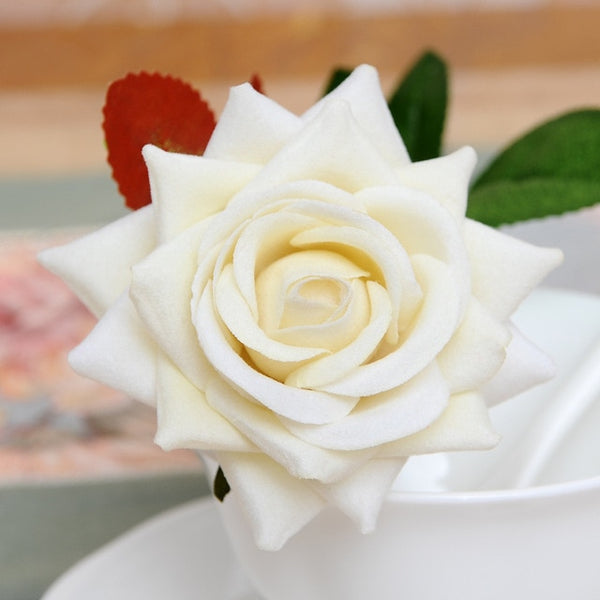 1PC French Romantic Artificial Rose Flower DIY Velvet Silk Flower for Party Home Wedding Holiday Decoration