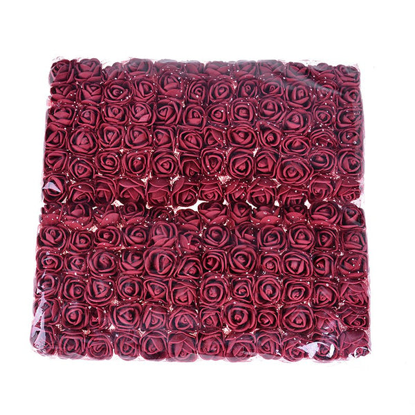 Sale!!! (144pcs/lot) 2cm head Multicolor PE Rose Foam Mini Flower Bouquet Solid Color/Scrapbooking Artificial foam Rose Flowers