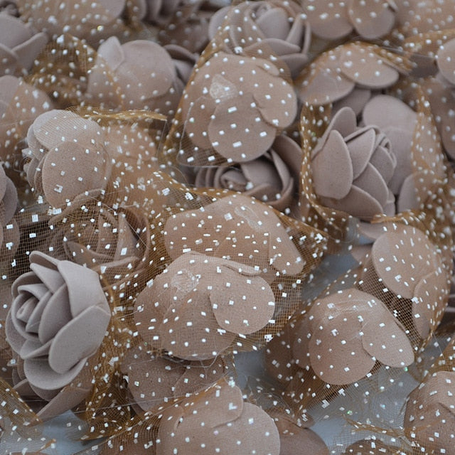 50Pcs/lot 3.5cm Mini PE Foam Rose Heads Artificial Silk Flowers For Home Garden DIY Pompom Wreaths Wedding Decor Supplies