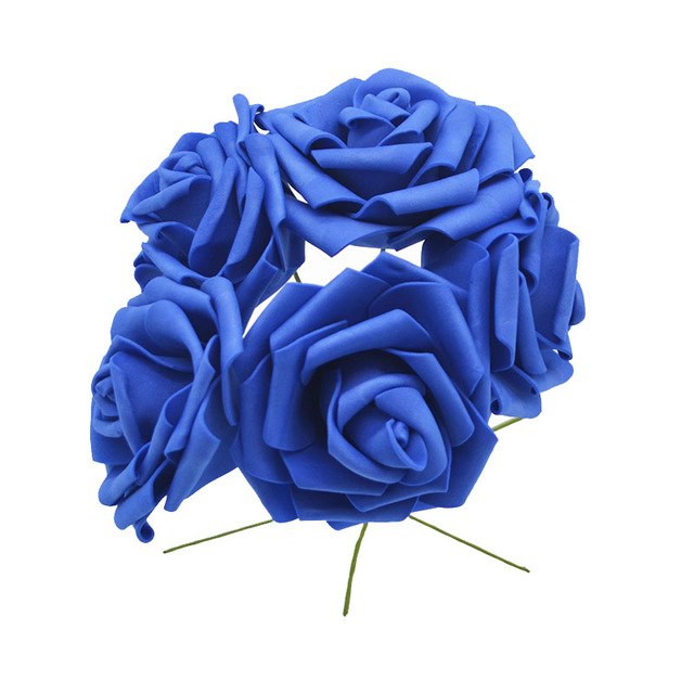 10 Heads 8CM Pretty Charming Artificial Flowers PE Foam Rose Flowers Bride Bouquet Home Wedding Decor Scrapbooking DIY Supplies