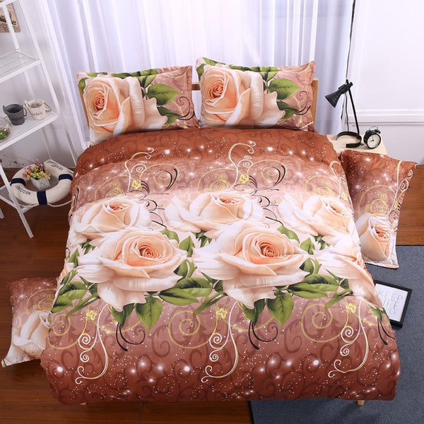 New 3d Red Love Bedding Set Romantic Wedding Valentines Gift for Her 4pcs Include Duvet Cover Bed Sheet Pillowcase Free Shipping