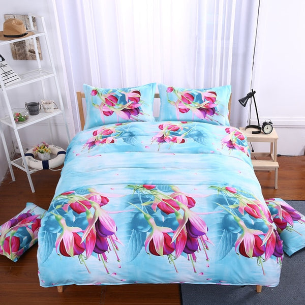 New 3d Red Love Bedding Set Romantic Wedding Valentines Gift for Her 4pcs Include Duvet Cover Bed Sheet Pillowcase Free Shipping