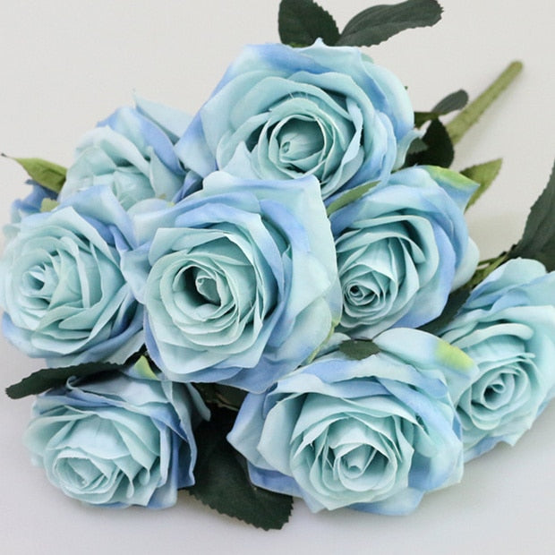 Artificial silk 1 Bunch French Rose Floral Bouquet Fake Flower Arrange Table Daisy Wedding Flowers Decor Party accessory Flores