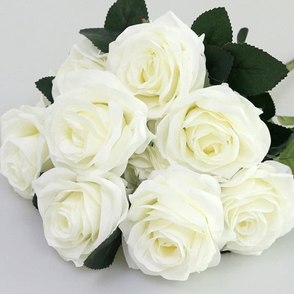 Artificial silk 1 Bunch French Rose Floral Bouquet Fake Flower Arrange Table Daisy Wedding Flowers Decor Party accessory Flores