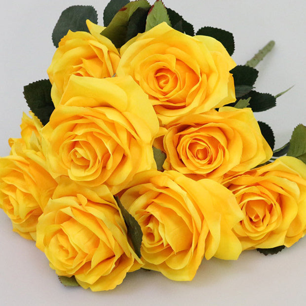 Artificial silk 1 Bunch French Rose Floral Bouquet Fake Flower Arrange Table Daisy Wedding Flowers Decor Party accessory Flores