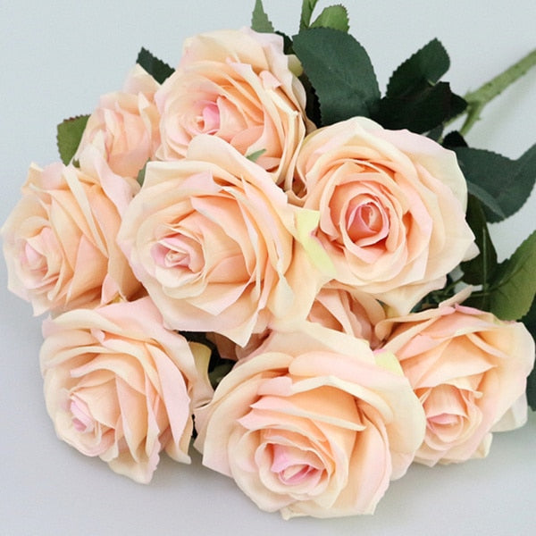 Artificial silk 1 Bunch French Rose Floral Bouquet Fake Flower Arrange Table Daisy Wedding Flowers Decor Party accessory Flores
