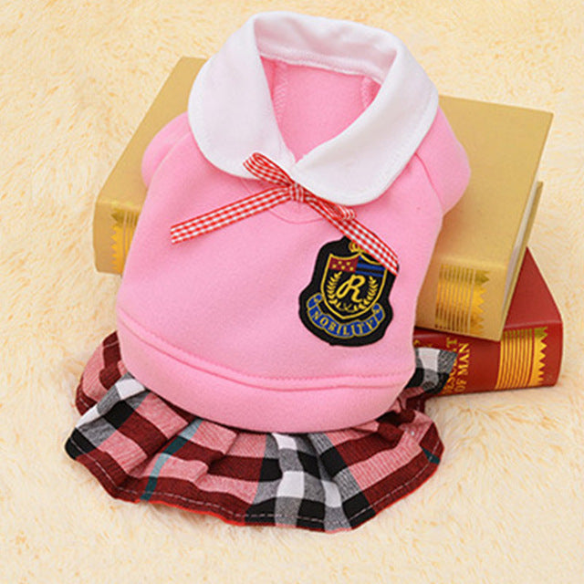 British Style Dog Clothes Plaid Pets Dogs Clothing Couple Dog Costume Cat Clothes Valentine Clothes For Dogs Chihuahua Yorkshire