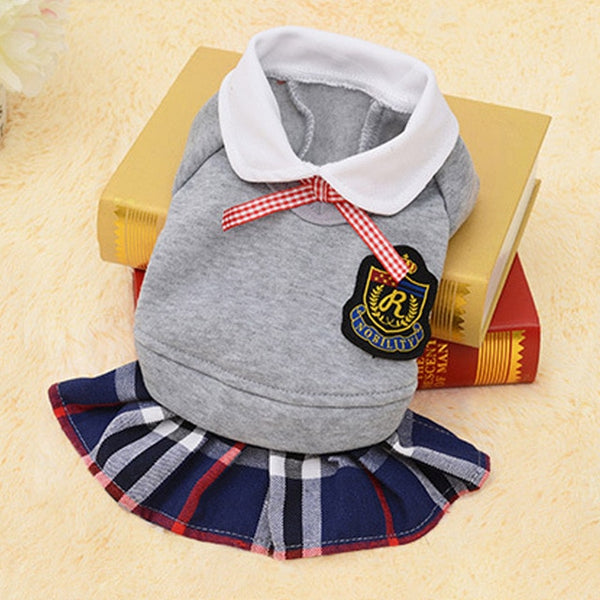 British Style Dog Clothes Plaid Pets Dogs Clothing Couple Dog Costume Cat Clothes Valentine Clothes For Dogs Chihuahua Yorkshire