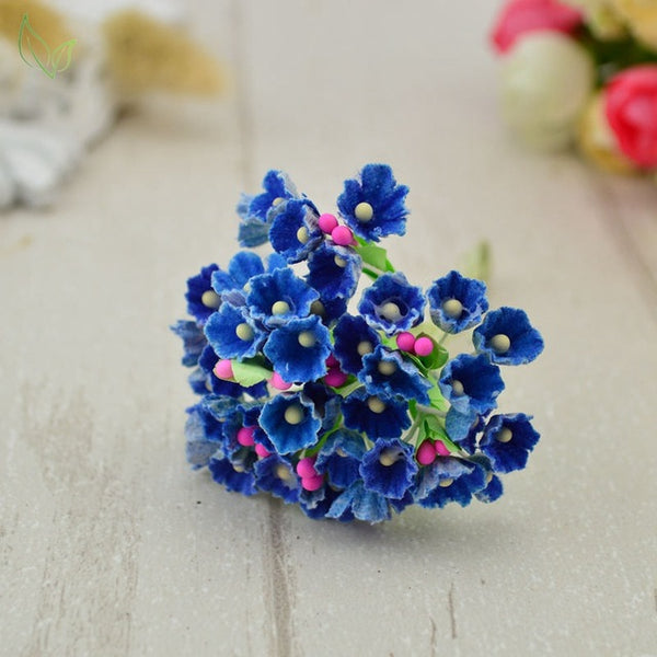8 pieces / 40 heads 1 cm mini paper flowers roses bouquet artificial flower cheap wedding decoration for scrapbooking DIY flores