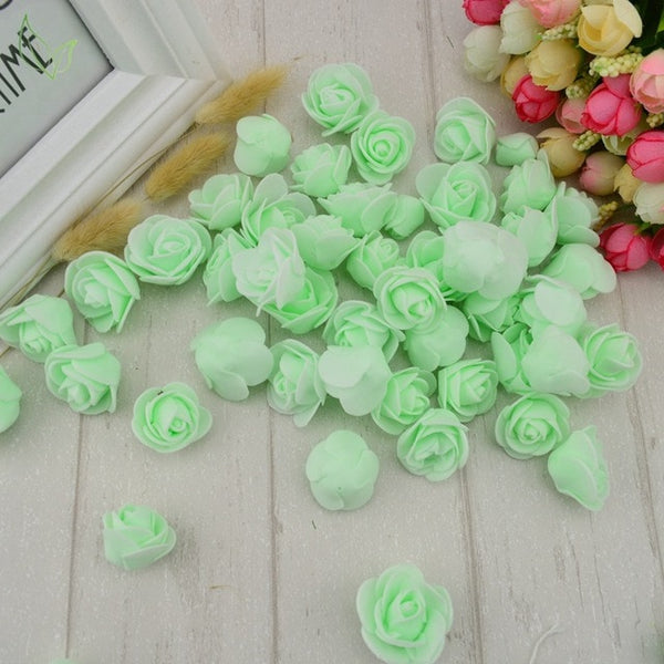 100pcs PE Foam fake flower roses head artificial flowers cheap wedding decoration for scrapbooking gift box diy wreath Multi-use