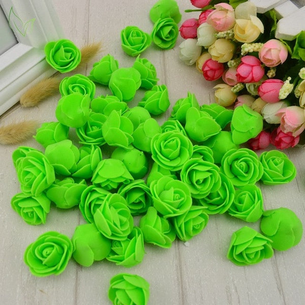 100pcs PE Foam fake flower roses head artificial flowers cheap wedding decoration for scrapbooking gift box diy wreath Multi-use