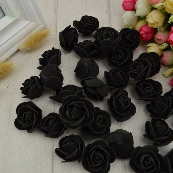 100pcs PE Foam fake flower roses head artificial flowers cheap wedding decoration for scrapbooking gift box diy wreath Multi-use