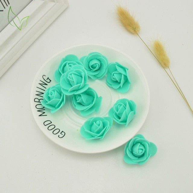100pcs PE Foam fake flower roses head artificial flowers cheap wedding decoration for scrapbooking gift box diy wreath Multi-use