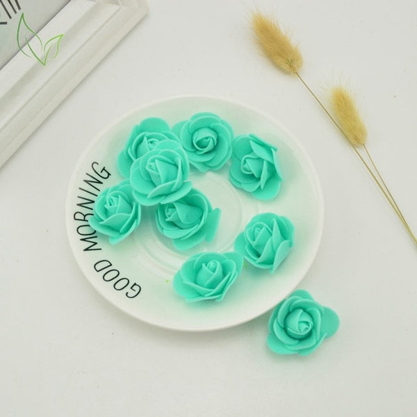 100pcs PE Foam fake flower roses head artificial flowers cheap wedding decoration for scrapbooking gift box diy wreath Multi-use