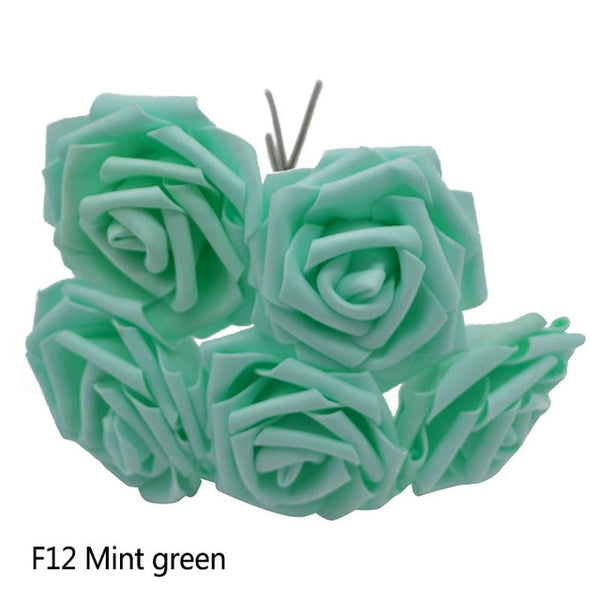 10 Heads 5 Heads 8CM Artificial PE Foam Rose Flowers Bridal Bridesmaid Bouquet Wedding Home Decoration Scrapbook DIY Supplies