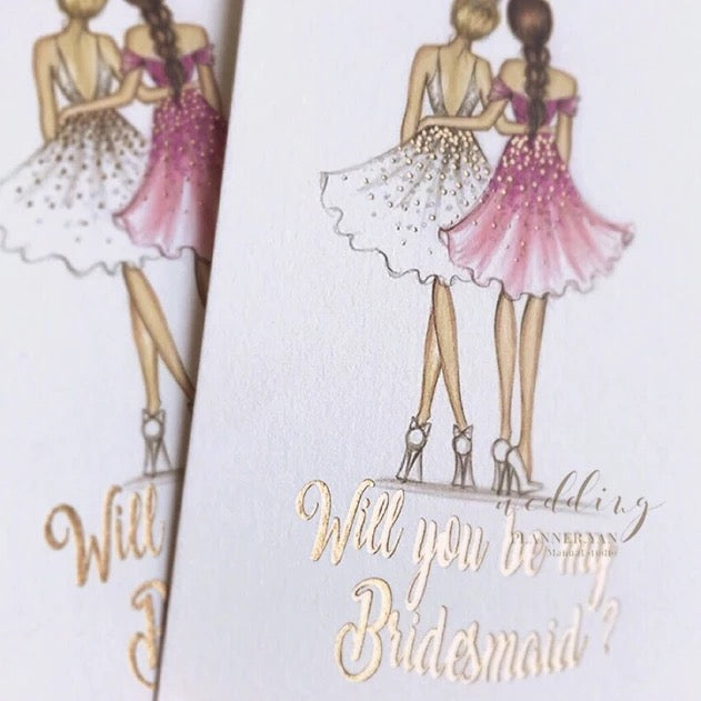 5pcs lot unique wedding party invitations card will be my Bridesmaid Groomsman Proposal invitation