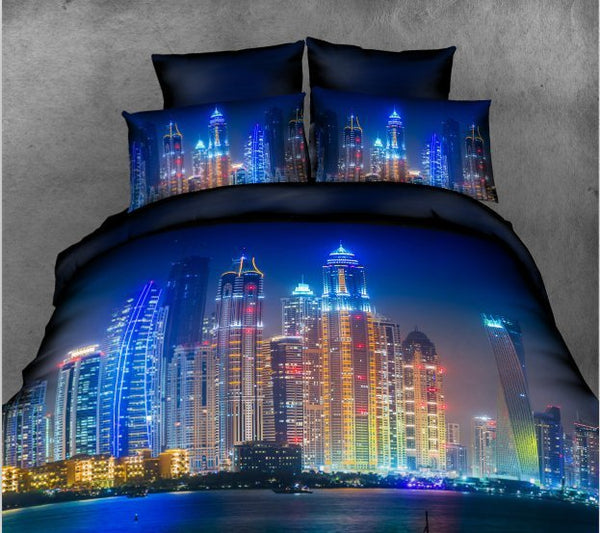 40  Cotton 3D Rose Bedding Sets High Quality Soft Duvet Cover Bedsheet Pillowcase Reactive Printed Bedclothes Queen Bed Linen