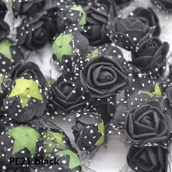 50/100 pcs 2cm Mini PE Foam Flower Fake Artificial Rose For DIY Handmade Wedding Party Decor Scrapbooking Crafts Gift Box  8Z