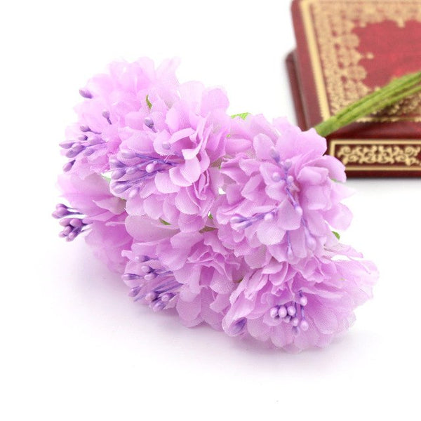 1/bundle Silk Mini Rose Artificial Flowers Heads Bouquet For Wedding Decoration DIY Scrapbooking Wreath Home Fake Flower