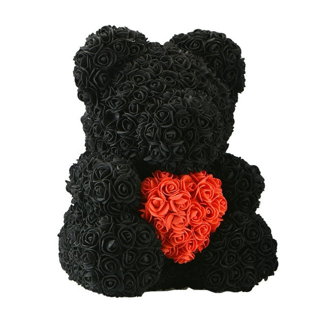 2018 Hot Sale 40cm Bear of Roses Artificial Flowers Home Wedding Festival DIY Cheap Wedding Decoration Gift Box Wreath Crafts
