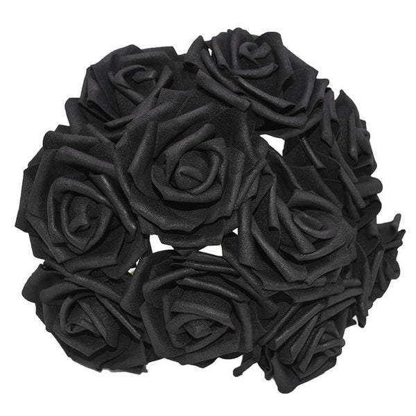 10 Heads 8CM Pretty Charming Artificial Flowers PE Foam Rose Flowers Bride Bouquet Home Wedding Decor Scrapbooking DIY Supplies