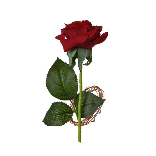 The Beast Red Artificial Flower Eternal Rose with LED Light Creative Gifts For Birthday Valentine's Christmas Home Decoration